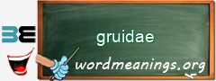 WordMeaning blackboard for gruidae